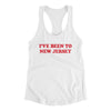 I've Been To New Jersey Women's Racerback Tank-White-Allegiant Goods Co. Vintage Sports Apparel
