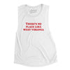 There's No Place Like West Virginia Women's Flowey Scoopneck Muscle Tank-White-Allegiant Goods Co. Vintage Sports Apparel