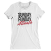 Sunday Funday Atlanta Women's T-Shirt-White-Allegiant Goods Co. Vintage Sports Apparel