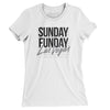 Sunday Funday Las Vegas Women's T-Shirt-White-Allegiant Goods Co. Vintage Sports Apparel