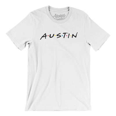 Austin Friends Men/Unisex T-Shirt-White-Allegiant Goods Co. Vintage Sports Apparel
