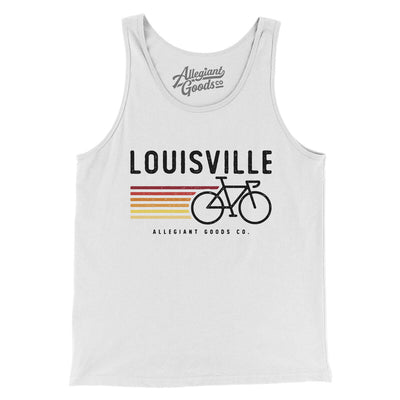 Louisville Cycling Men/Unisex Tank Top-White-Allegiant Goods Co. Vintage Sports Apparel