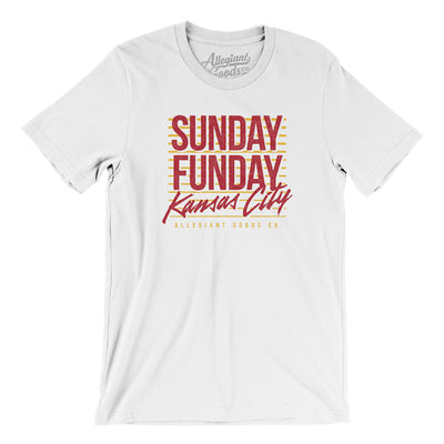 Sunday Funday Kansas City Men/Unisex T-Shirt-White-Allegiant Goods Co. Vintage Sports Apparel
