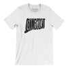 Connecticut State Shape Text Men/Unisex T-Shirt-White-Allegiant Goods Co. Vintage Sports Apparel