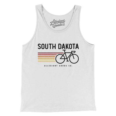 South Dakota Cycling Men/Unisex Tank Top-White-Allegiant Goods Co. Vintage Sports Apparel