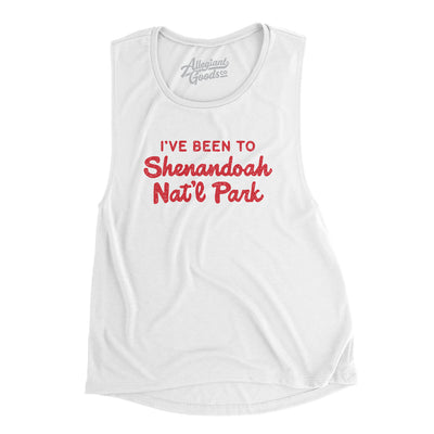I've Been To Shenandoah National Park Women's Flowey Scoopneck Muscle Tank-White-Allegiant Goods Co. Vintage Sports Apparel