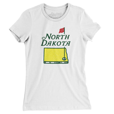 North Dakota Golf Women's T-Shirt-White-Allegiant Goods Co. Vintage Sports Apparel