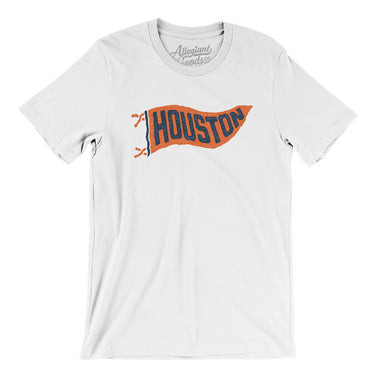 Houston Pennant Men/Unisex T-Shirt-White-Allegiant Goods Co. Vintage Sports Apparel