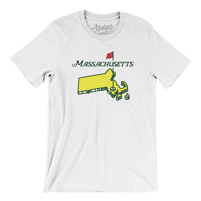 Massachusetts Golf Men/Unisex T-Shirt-White-Allegiant Goods Co. Vintage Sports Apparel