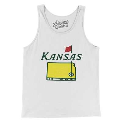 Kansas Golf Men/Unisex Tank Top-White-Allegiant Goods Co. Vintage Sports Apparel