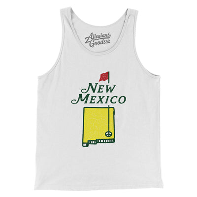 New Mexico Golf Men/Unisex Tank Top-White-Allegiant Goods Co. Vintage Sports Apparel