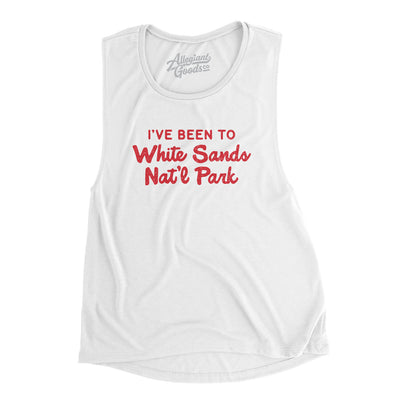 I've Been To White Sands National Park Women's Flowey Scoopneck Muscle Tank-White-Allegiant Goods Co. Vintage Sports Apparel