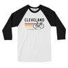 Cleveland Cycling Men/Unisex Raglan 3/4 Sleeve T-Shirt-White|Black-Allegiant Goods Co. Vintage Sports Apparel