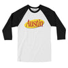 Austin Seinfeld Men/Unisex Raglan 3/4 Sleeve T-Shirt-White|Black-Allegiant Goods Co. Vintage Sports Apparel