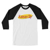 Kansas City Seinfeld Men/Unisex Raglan 3/4 Sleeve T-Shirt-White|Black-Allegiant Goods Co. Vintage Sports Apparel
