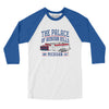 The Palace Of Auburn Hills Men/Unisex Raglan 3/4 Sleeve T-Shirt-White|True Royal-Allegiant Goods Co. Vintage Sports Apparel