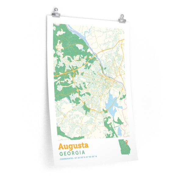 Augusta Georgia City Street Map Poster - Allegiant Goods Co.