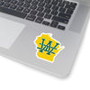 Wisconsin Home State Sticker (Green & Yellow)-3x3"-Allegiant Goods Co. Vintage Sports Apparel
