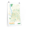 Memphis Tennessee City Street Map Poster-20″ × 30″-Allegiant Goods Co. Vintage Sports Apparel