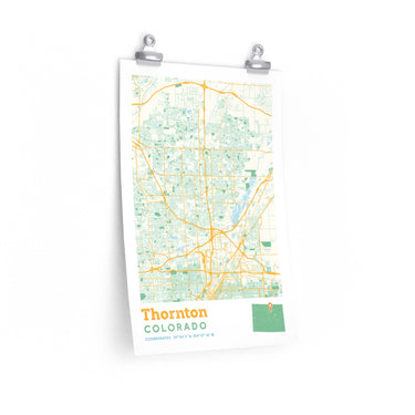 Thornton Colorado City Street Map Poster-12″ × 18″-Allegiant Goods Co. Vintage Sports Apparel