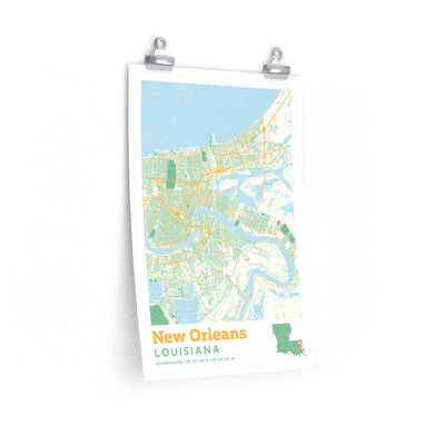New Orleans Louisiana City Street Map Poster-12″ × 18″-Allegiant Goods Co. Vintage Sports Apparel