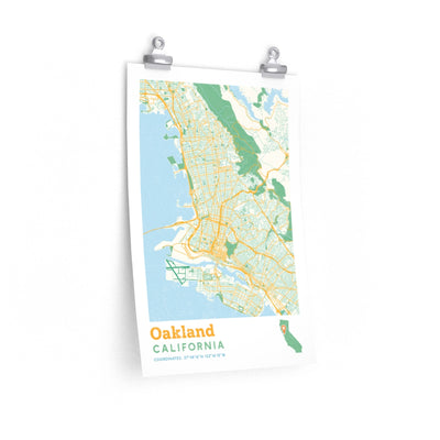 Oakland California City Street Map Poster-12″ × 18″-Allegiant Goods Co. Vintage Sports Apparel
