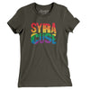 Syracuse New York Pride Women's T-Shirt-Army-Allegiant Goods Co. Vintage Sports Apparel