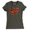 Ohio Tiger Stripes Women's T-Shirt-Army-Allegiant Goods Co. Vintage Sports Apparel