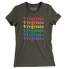 Virginia Pride Women's T-Shirt-Army-Allegiant Goods Co. Vintage Sports Apparel