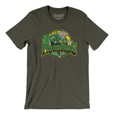 Miami Manatees Hockey Men/Unisex T-Shirt-Army-Allegiant Goods Co. Vintage Sports Apparel