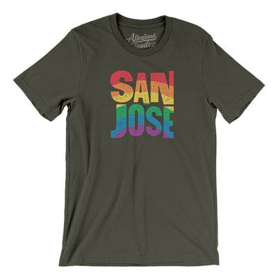 San Jose California Pride Men/Unisex T-Shirt-Army-Allegiant Goods Co. Vintage Sports Apparel