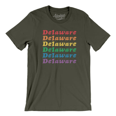 Delaware Pride Men/Unisex T-Shirt-Army-Allegiant Goods Co. Vintage Sports Apparel