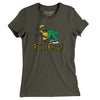Louisville RiverFrogs Hockey Women's T-Shirt-Army-Allegiant Goods Co. Vintage Sports Apparel