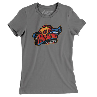 Albany Firebirds Arena Football Women's T-Shirt-Asphalt-Allegiant Goods Co. Vintage Sports Apparel