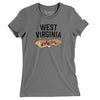 West Virginia Pepperoni Roll Women's T-Shirt-Asphalt-Allegiant Goods Co. Vintage Sports Apparel