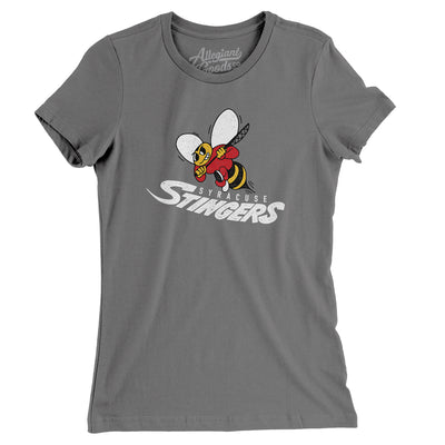 Syracuse Stingers Lacrosse Women's T-Shirt-Asphalt-Allegiant Goods Co. Vintage Sports Apparel