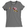 Maryland State Flag Women's T-Shirt-Asphalt-Allegiant Goods Co. Vintage Sports Apparel