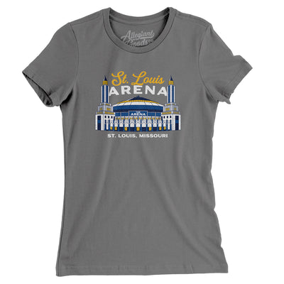 St. Louis Arena Women's T-Shirt-Asphalt-Allegiant Goods Co. Vintage Sports Apparel