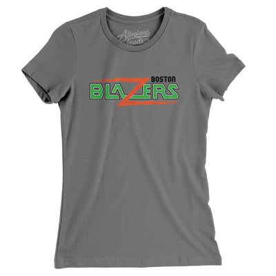 Boston Blazers Lacrosse Women's T-Shirt-Asphalt-Allegiant Goods Co. Vintage Sports Apparel