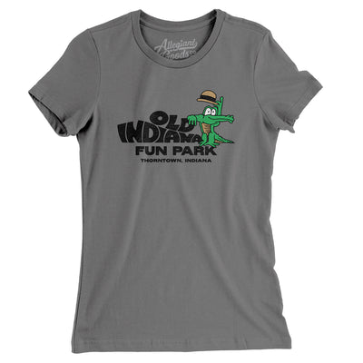 Old Indiana Fun Park Amusement Park Women's T-Shirt-Black-Allegiant Goods Co. Vintage Sports Apparel