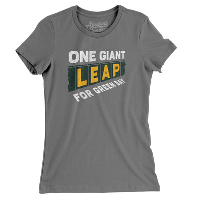 One Giant Leap For Green Bay Women's T-Shirt-Asphalt-Allegiant Goods Co. Vintage Sports Apparel