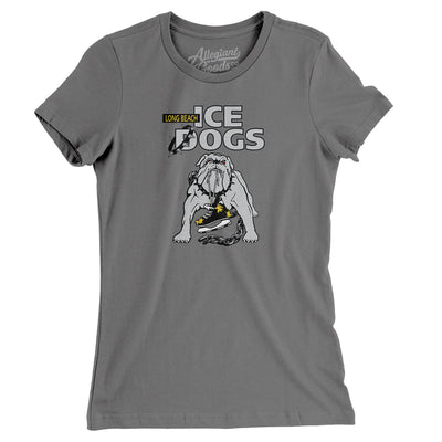 Long Beach Ice Dogs Hockey Women's T-Shirt-Asphalt-Allegiant Goods Co. Vintage Sports Apparel