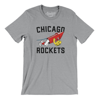 Chicago Rockets Football Men/Unisex T-Shirt-Athletic Heather-Allegiant Goods Co. Vintage Sports Apparel