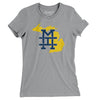 Michigan Home State Women's T-Shirt-Athletic Heather-Allegiant Goods Co. Vintage Sports Apparel