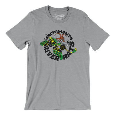 Sacramento River Rats Roller Hockey Men/Unisex T-Shirt-Athletic Heather-Allegiant Goods Co. Vintage Sports Apparel