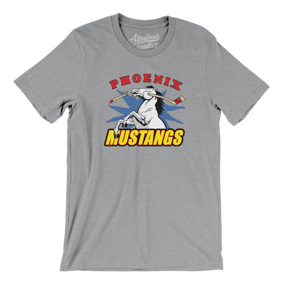 Phoenix Mustangs Hockey Men/Unisex T-Shirt-Athletic Heather-Allegiant Goods Co. Vintage Sports Apparel