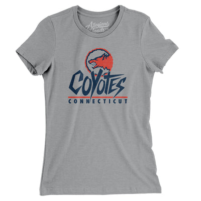 Connecticut Coyotes Arena Football Women's T-Shirt-Athletic Heather-Allegiant Goods Co. Vintage Sports Apparel