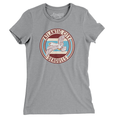 Atlantic City Seagulls Hockey Women's T-Shirt-Athletic Heather-Allegiant Goods Co. Vintage Sports Apparel