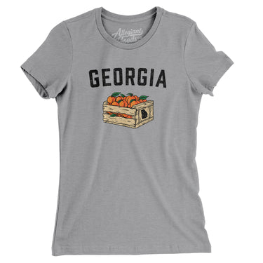 Georgia Peach Crate Women's T-Shirt-Athletic Heather-Allegiant Goods Co. Vintage Sports Apparel