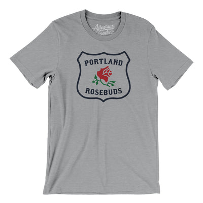 Portland Rosebuds Hockey Men/Unisex T-Shirt-Athletic Heather-Allegiant Goods Co. Vintage Sports Apparel